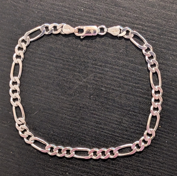 Sterling Silver HAN .925 Tennis Bracelet, Multi Length Chains, Made in Italy - Picture 5 of 5